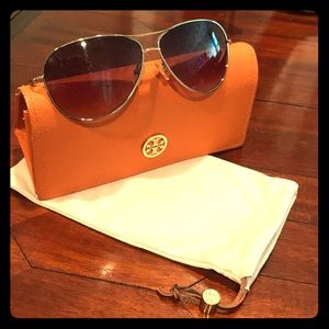 Tory Burch Sunglasses TY6006 Gold Aviators